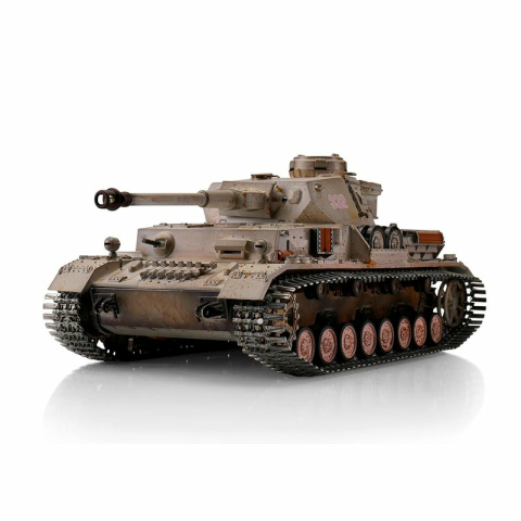 Metall Edition: 2.4 GHz V3 PANZER IV F2 "G" AIRBRUSH + BB Einheit + Metallwanne + HQ Metallketten/Räder + 360°-Turm + Holzkiste