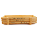 Grande caisse de transport en bois, env. 22,5 x 8,5 x 5,0 cm, taché de couleurs vives