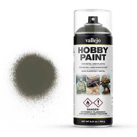 Vallejo - Hobby Paint Spray, Russisch grün, 400 ml Spraydose