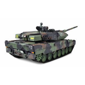 V7 Heng Long Leopard 2A6, Version Tarn in 1:16 mit BB-Einheit/IR-System, Schwingarme aus Metall, V7-Platine