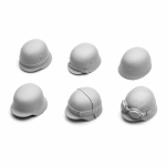 SOL - 1/ 16 Casques allemand (set B), lot de 6 en résine