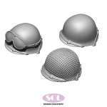 SOL - 1/16 U.S. Army M1 Helme, 3er Set aus Resin