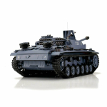 Heng Long StuG III V7, version grise en 1:16 avec unité de tir BB / IR Transmission acier